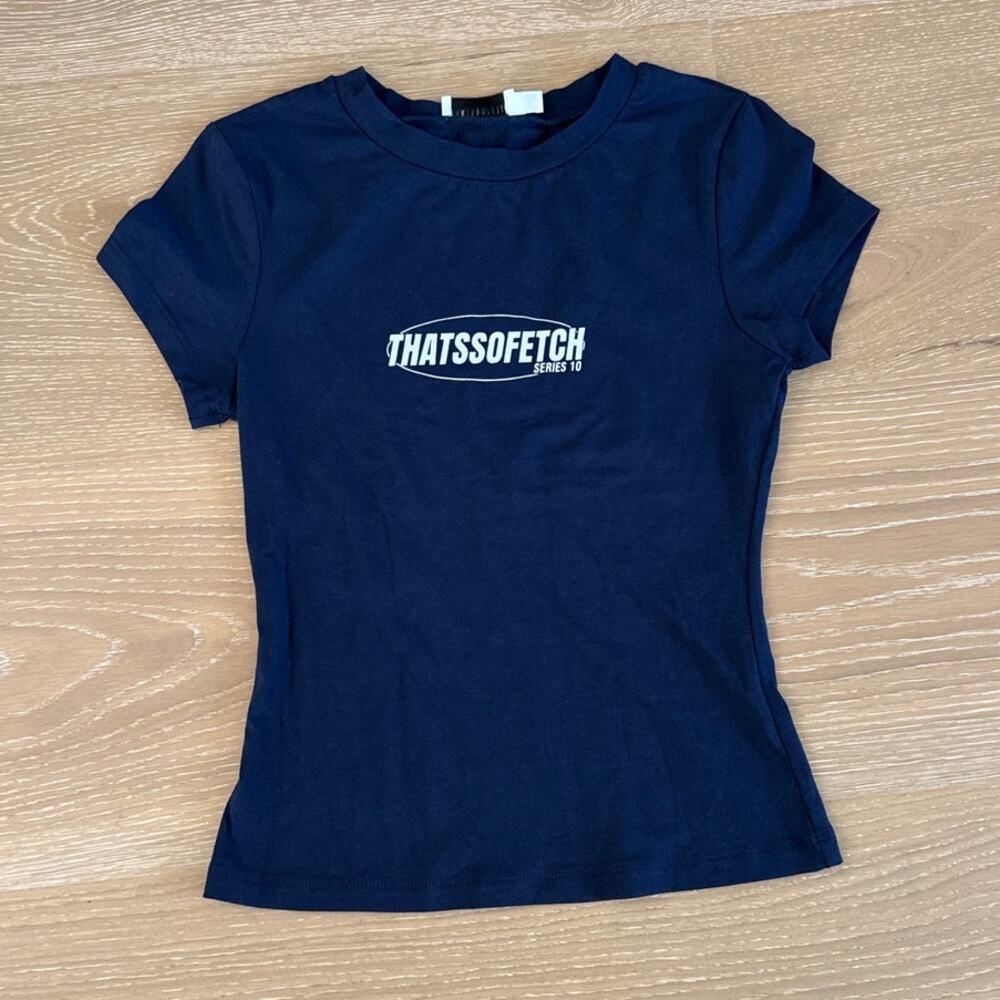 Thats So Fetch Series 10 Baby Tee Size XS in Navy Blue